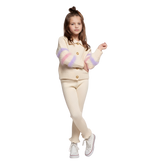 Imported Baby Knit Sweater Set – Cream Button-Up Top with Pants