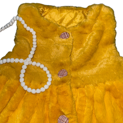 Imported Kids Fur Dress with Cute Purse Set