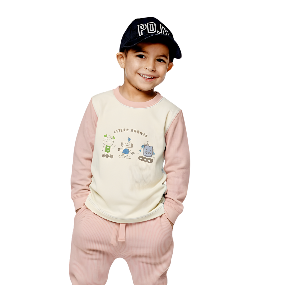 Imported Kids Pink Robot Pajama Set