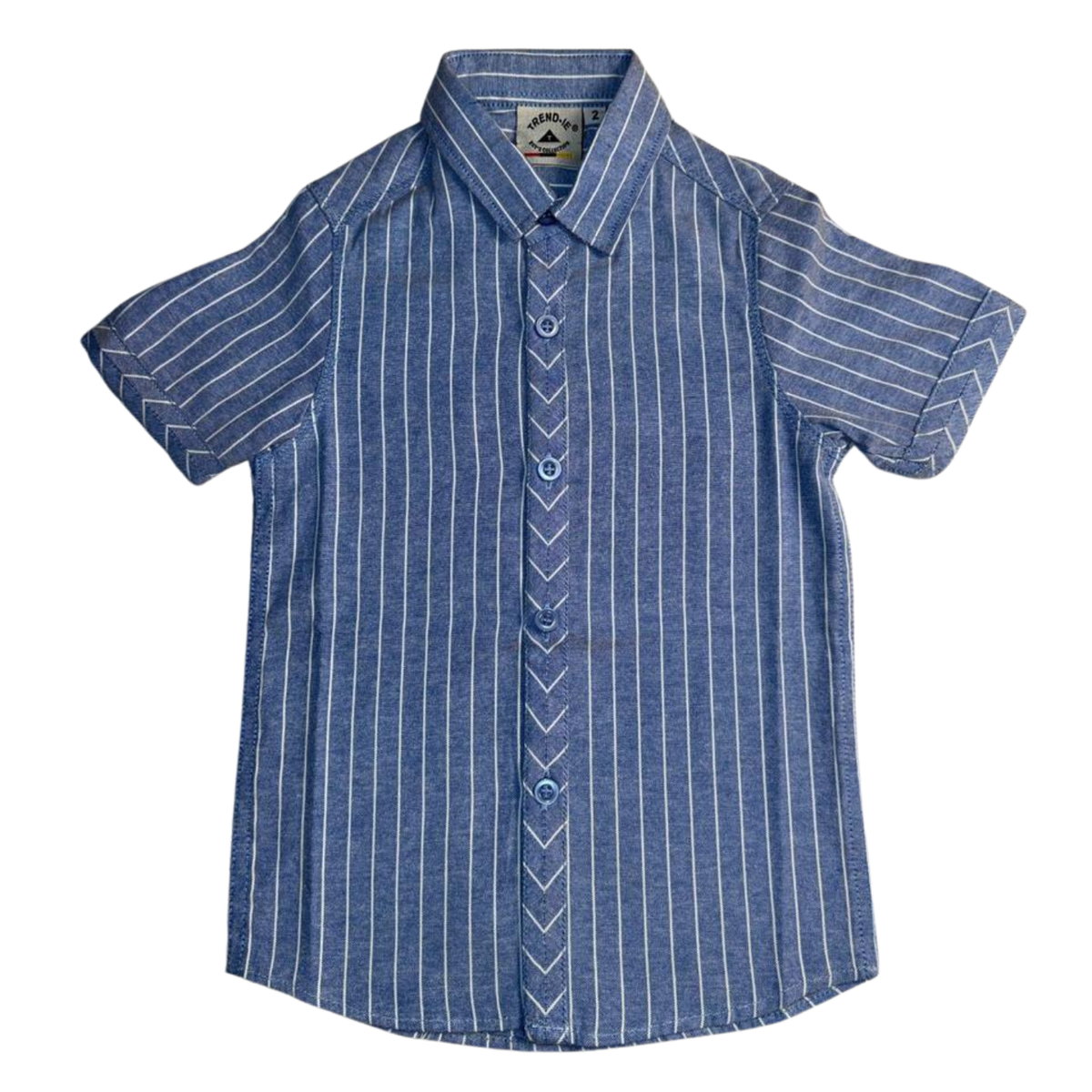 Boys Blue Striped Shirt with Dark Denim Jeans Set