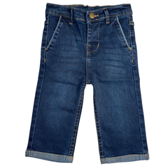 Boys Blue Striped Shirt with Dark Denim Jeans Set