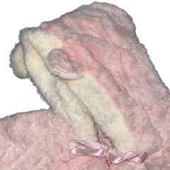 Imported Kids Fur Hooded Jacket with Cloud Pockets