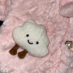 Imported Kids Fur Hooded Jacket with Cloud Pockets