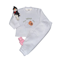 Imported Baby Cotton Track Suit with Woof Dog Print