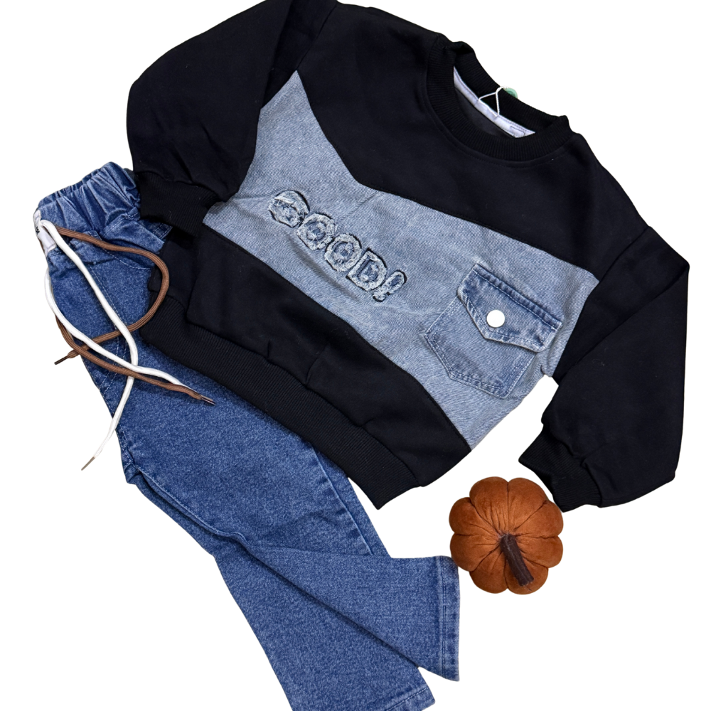 Imported Boys Denim and Cotton Winter Outfit Set