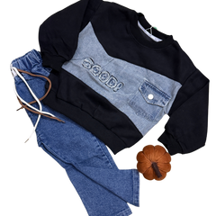 Imported Boys Denim and Cotton Winter Outfit Set