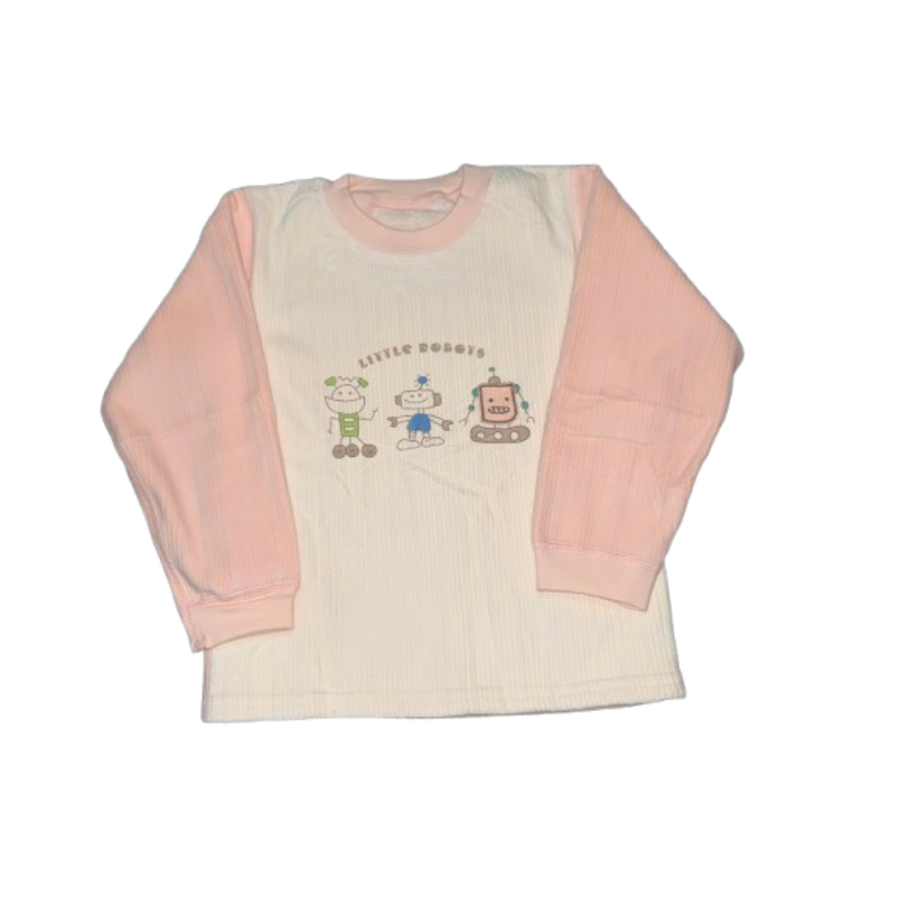 Imported Kids Pink Robot Pajama Set