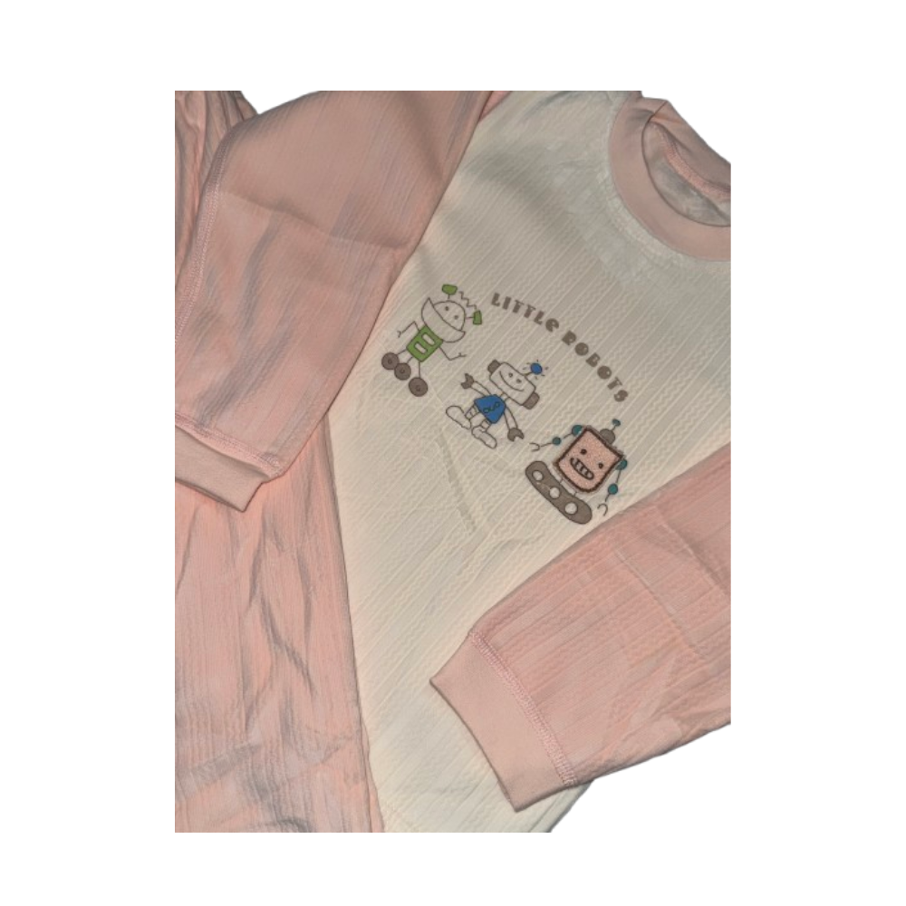 Imported Kids Pink Robot Pajama Set