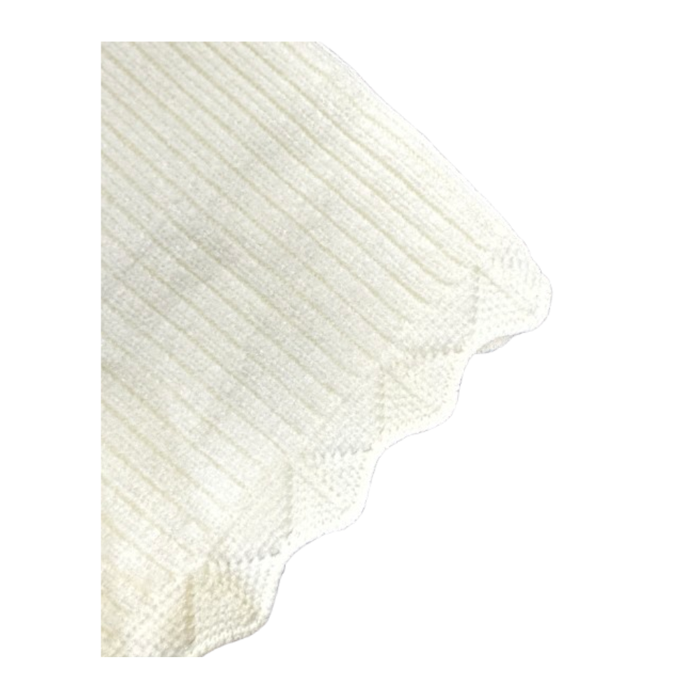 Imported Baby Knit Sweater Set – Cream Button-Up Top with Pants