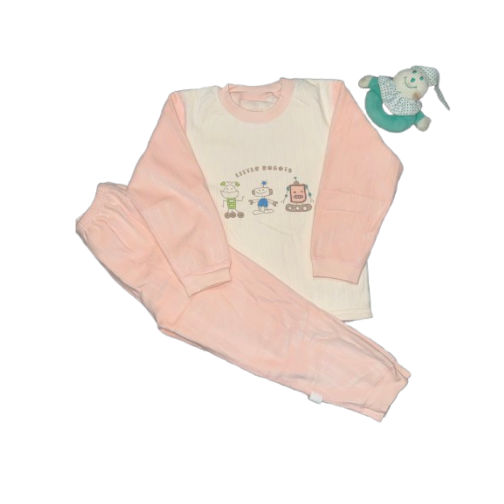 Imported Kids Pink Robot Pajama Set